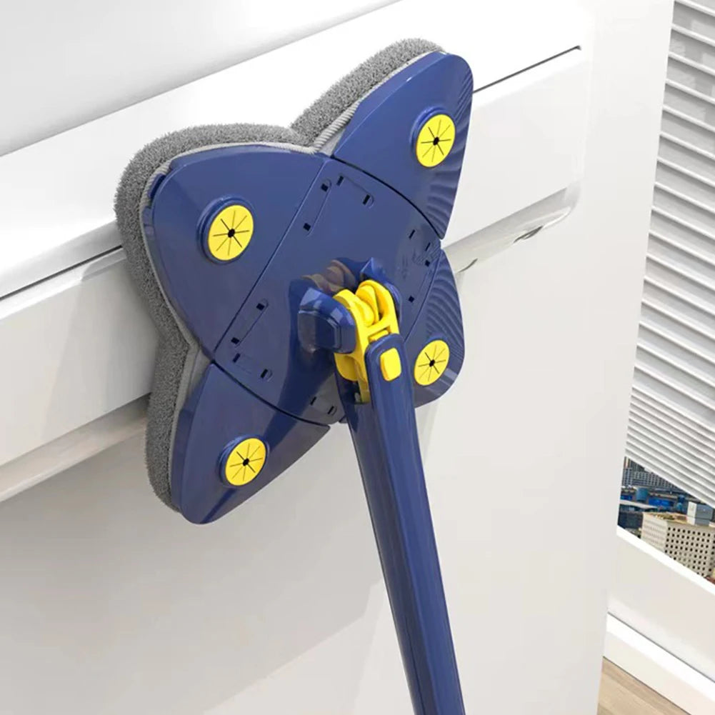 Mop reglabil rotativ la 360° cu stoarcere automată, uscat si umed